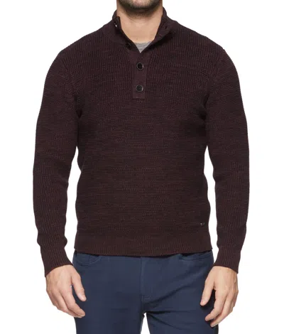 Flags & Anthem Denver Mockneck Sweater In Maroon