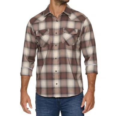 Flags & Anthem Desert Son Performance Western Shirt In Brown