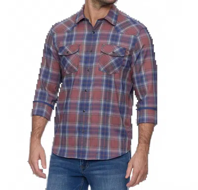 Flags & Anthem Desert Son Performance Western Shirt In Rust/navy In Multi