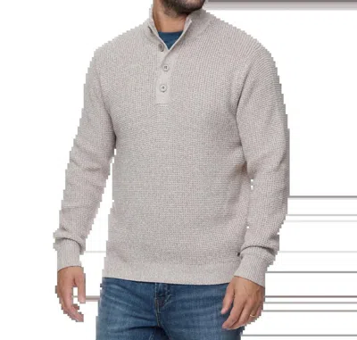 Flags & Anthem Dom Cooling Mock Neck Sweater Top In Oat In Brown