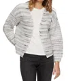 Flags & Anthem Dorset Balloon Sleeve Cardigan In Pale Blue Multi In Neutral