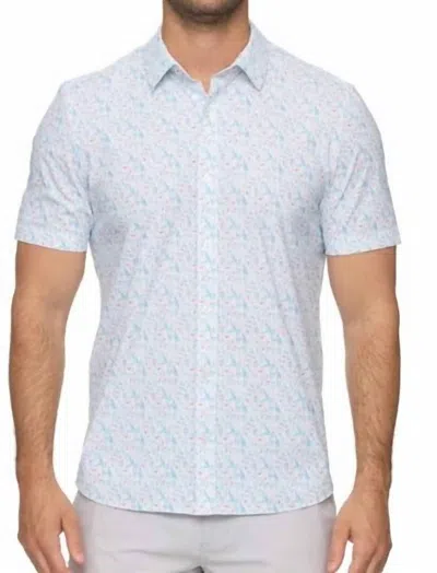 Flags & Anthem Edgewood Short Sleeves Drink Print Journey Shirt In White/red/blue In Multi