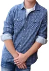 Flags & Anthem Edmond Long Sleeve Western Shirt In Blue
