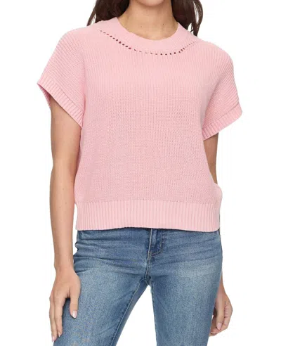 Flags & Anthem Elwood Drop Needle Stitch Crew Tee In Pink