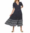 Flags & Anthem Floral Print Maxi Dress In Blue