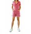 Flags & Anthem Gardena Utility Romper In Fuchsia In Pink