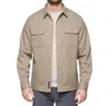 Flags & Anthem Hamlin Premium Brushed Jacket In Oatmeal In White