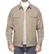 Flags & Anthem Hamlin Stretch Twill Shirt Jacket In Oatmeal In Brown