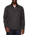 Flags & Anthem Helm Fleece 1/4 Zip Mock Neck Pullover Jacket In Charcoal