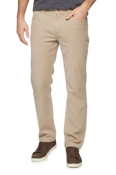 Flags & Anthem Holden 5 Pocket Garment Dye Pants In Khaki In Transparent