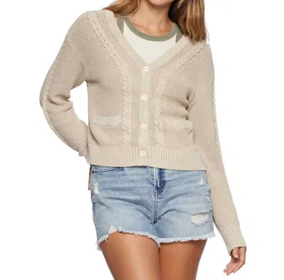 Flags & Anthem Kimball Cardigan In Cream In White