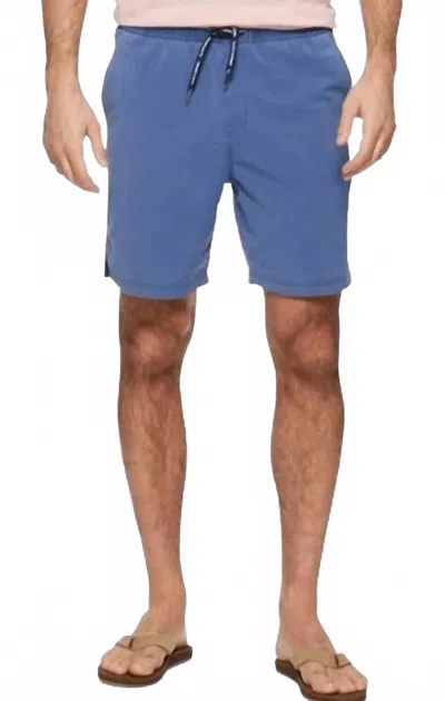 Flags & Anthem Lockhart Volley Short In Navy Heather In Blue
