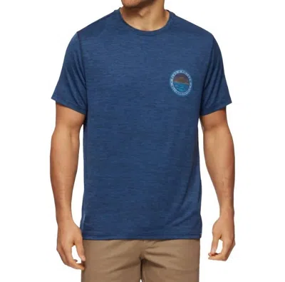 Flags & Anthem Logo Heritage Sunset Upf Performance Graphic Tee In Navy In Blue