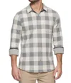 Flags & Anthem Madeflex Hero Stretch Knit Shirt In Cream/grey In Multi