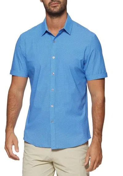 Flags & Anthem Madeflex Journey Performance Short Sleeve Shirt In Bright Blue