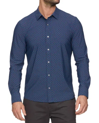 Flags & Anthem Madeflex Journey Stretch Shirt In Navy Blue
