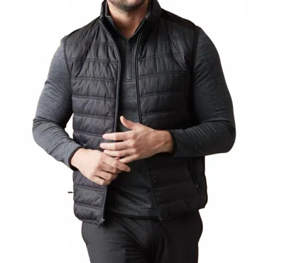 Flags & Anthem Madeflex Movement Performance Puffer Vest In Black In Multi
