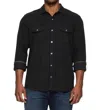 Flags & Anthem Madeflex Stretch Knit Flannel Shirt In Black
