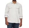 Flags & Anthem Madeflex Stretch Knit Flannel Shirt In Light Grey In Grey