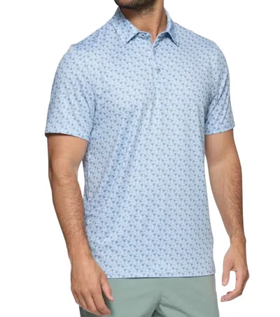 Flags & Anthem Martini Print Performance Polo Shirt In Blue