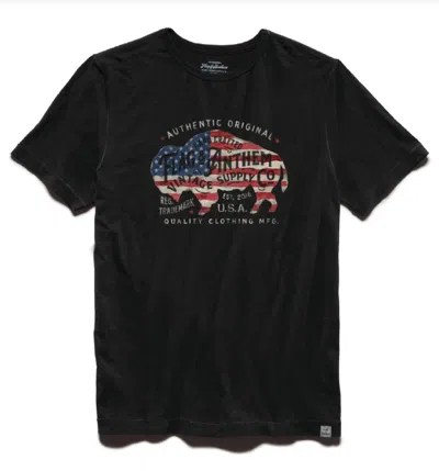 Flags & Anthem Men's Buffalo Flag Short Sleeve Tee In Black