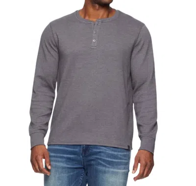 Flags & Anthem Men's Chatsworth Soft Waffle Henley Top In Charcoal Heather In Multi