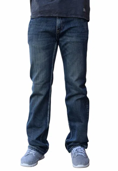 Flags & Anthem Men's Denim Straight Jean In Dark Wash In Animal Print