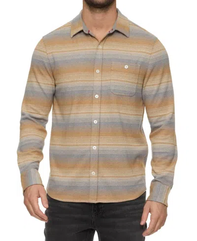 Flags & Anthem Men's Lawrenceville Hero Knit Flannel Shirt In Yellow Multi
