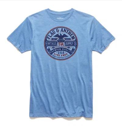 Flags & Anthem Men's Vintage Supply Short Sleeve Graphic Tee In Blue