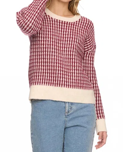 Flags & Anthem Michie Crew Neck Sweater In Red In Pink