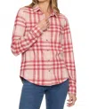 Flags & Anthem Minot Long Sleeve Plaid Stretch Flannel Shirt In Raspberry In Pink