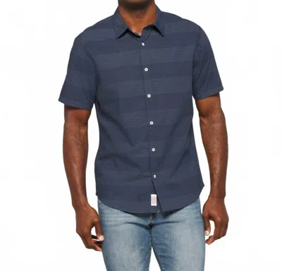 Flags & Anthem Monroe Short Sleeve Button Down Shirt In Navy In Blue