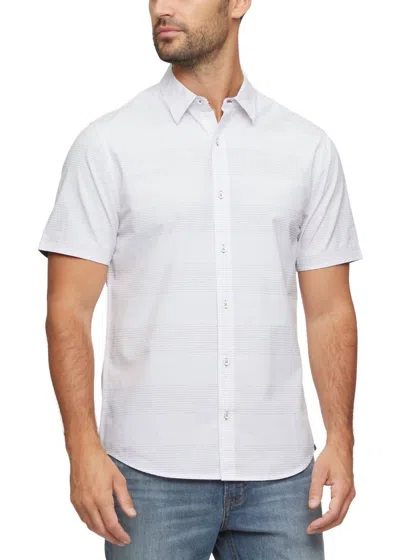 Flags & Anthem Monroe Ss Striped Shirt In White Black Stripe In Multi