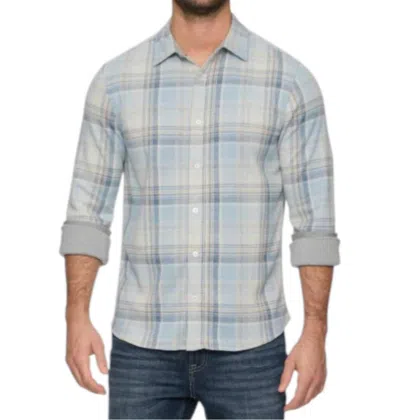 Flags & Anthem Morse Long Sleeve Hero Knit Flannel Shirt In Franklin In Animal Print