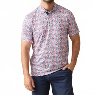 Flags & Anthem Mvp Concord Leaf Print Polo In Multi
