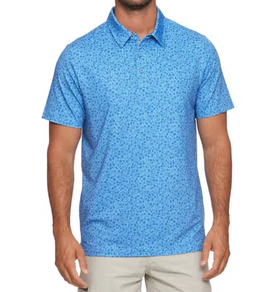 Flags & Anthem Mvp Polo Shirt In Blue Floral