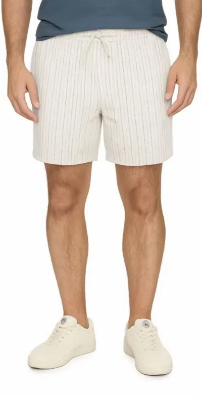 Flags & Anthem Newcomb Drawstring Short In Cream/tan/black In Multi