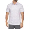 Flags & Anthem Pasadena Short Sleeve Toucan Print Performance Shirt In White/coral In White