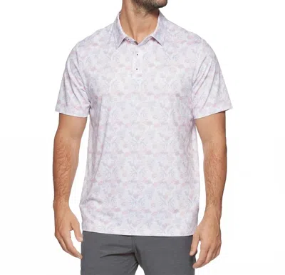 Flags & Anthem Pasadena Short Sleeve Toucan Print Performance Shirt In White/coral