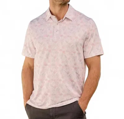Flags & Anthem Pasadena Toucan Polo Shirt In White/coral In Pink