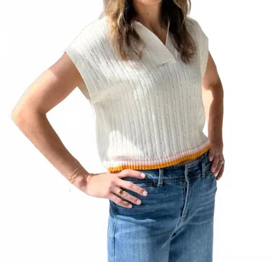 Flags & Anthem Rebecca Sweater Vest In White