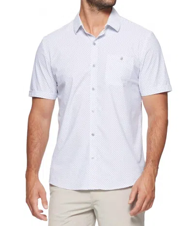 Flags & Anthem Ripley Short Sleeve Geo Print Performance Shirt In Light Blue In White