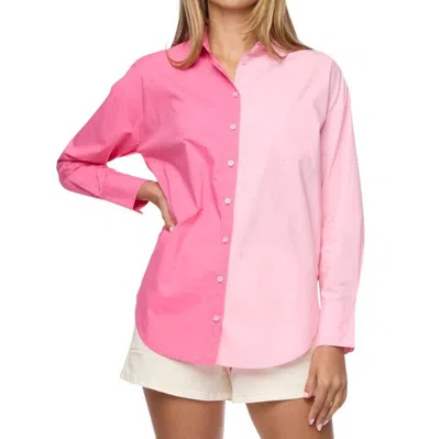 Flags & Anthem Savona Colorblock Bf Shirt In Pink Combo
