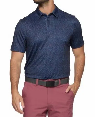 Flags & Anthem Scofield Short Sleeve Americana Martini Print Performance Polo In Navy Combo In Black