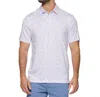 Flags & Anthem Scofield Short Sleeve Americana Martini Print Performance Polo In White Combo In White