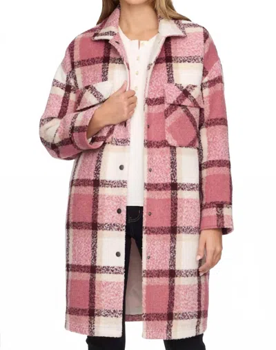 Flags & Anthem Sharon Longline Shacket In Pink