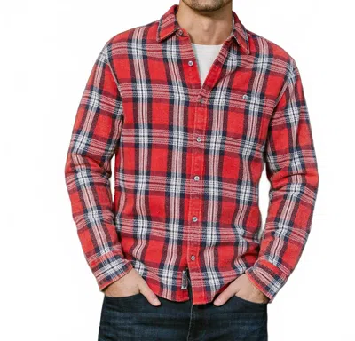 Flags & Anthem Sheffield Flannel Shirt In Red/navy/white In Multi