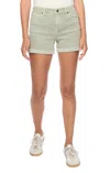 Flags & Anthem Shelby Cuffed Denim Short In Sage In Green