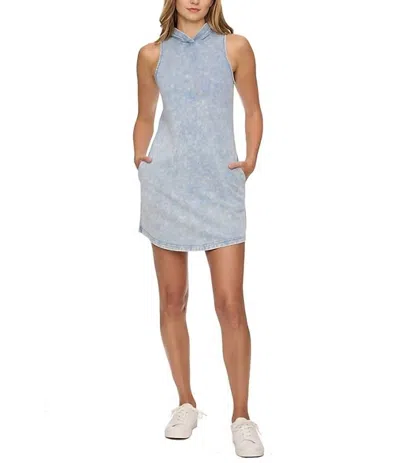 Flags & Anthem Shirley Hoodie Dress In Powder Blue