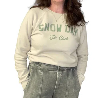 Flags & Anthem Snow Day Sweatshirt In Ivory In Multi